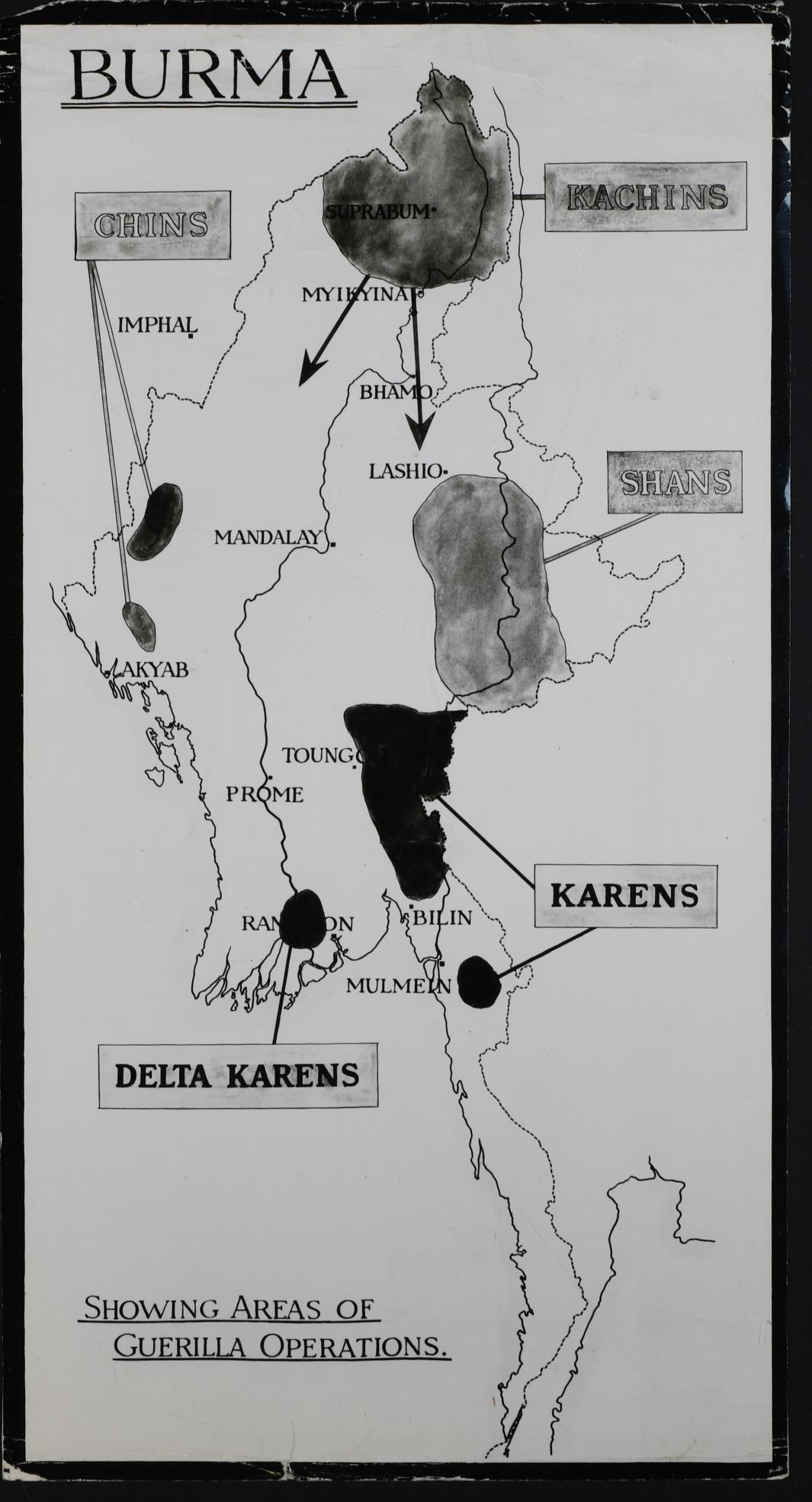 Burma operations map