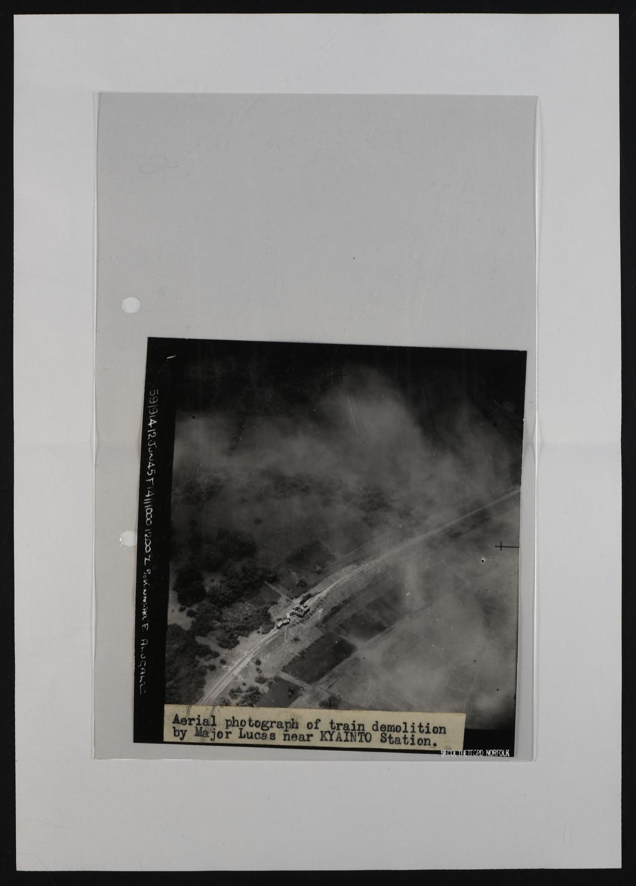 Train demolition aerial