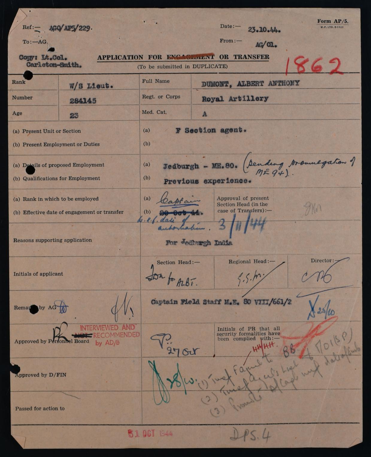 Application for engagement